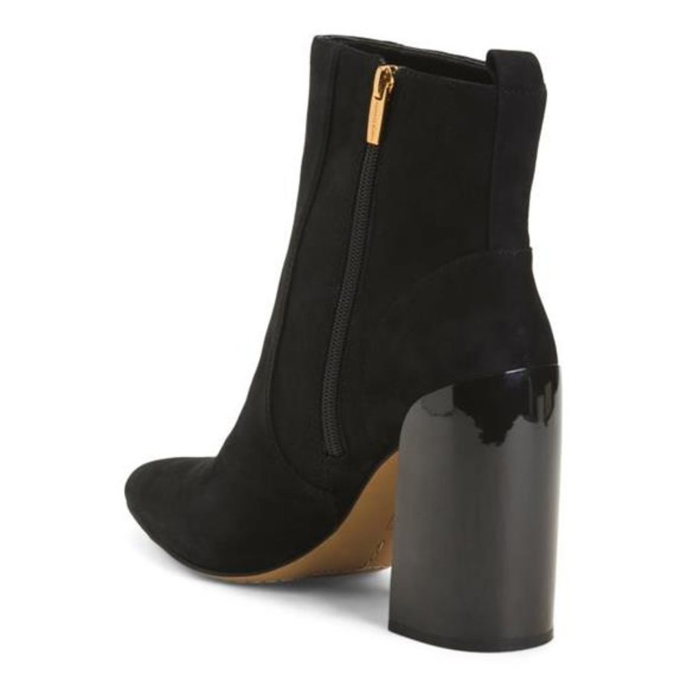 VINCE CAMUTO Suede Enverna Ankle Booties - Black - 5.5